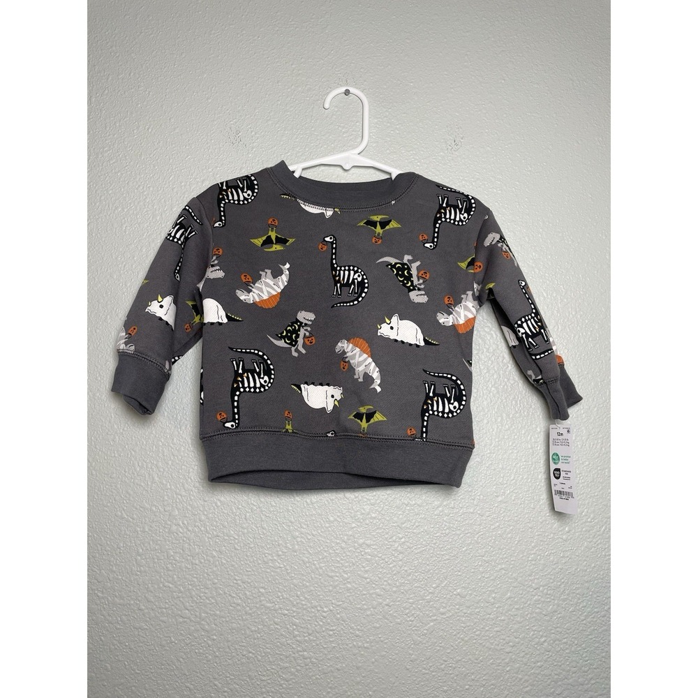 Carters NWT spooky Dinosaurs Halloween 12m Crew Neck Sweatshirt